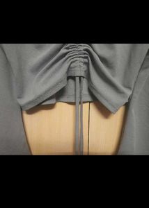 Grey Knot Top