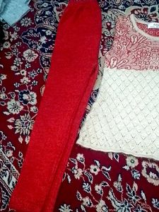 Red Striped Sweater with shrug