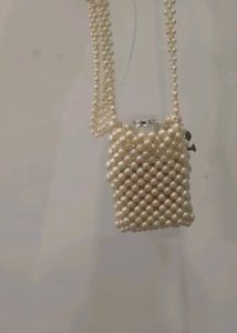 Vintage Pearl Beaded Evening Bag