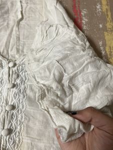 White Crop Shirt