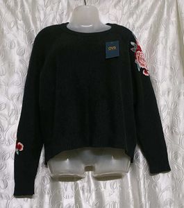 Y2k Embroidered Pullover 🌹