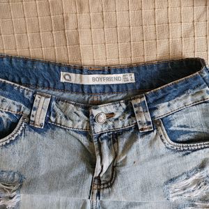 Acid Washed Denim Shorts