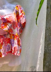 Floral Cutout Tie-Front Top (Women&#39;s)