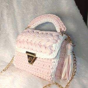 Primium Crochet Marshmallow Bag For Women And Girl
