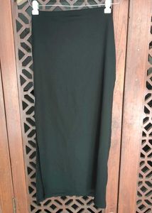 Gathered Midi Slit Skirt