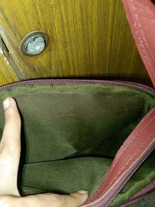 Vintage Olive Green and red crossbody bag