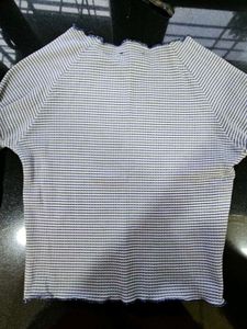 Striped White Top