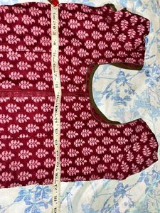 Cotton Kurti With Back Zip