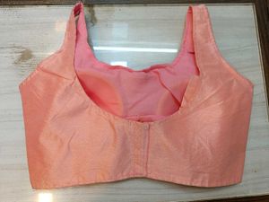 Peach Sleeveless Bollywood Blouse