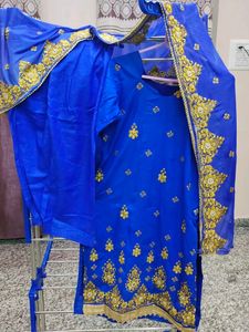 Royal Blue Embroidered Salwar Kameez