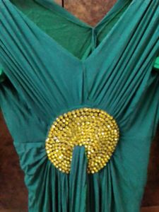 Vintage Green Maxi Prom Dress 🎀