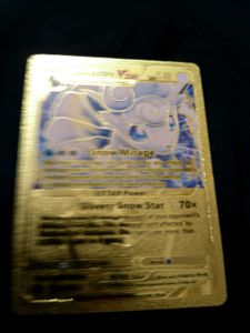 Authentic Gold Alolan Vulpix VSTAR Pokemon Card