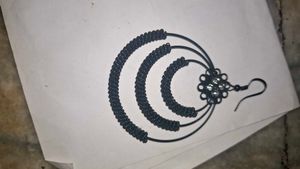 Hoop Earrings with Floral Detail