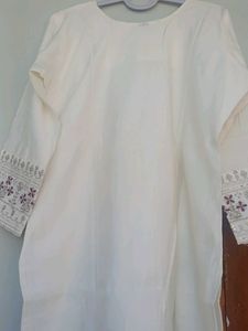 Embroidered White sharara set
