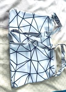 Geometric Print Crossbody Bag