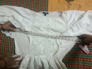 Off White Peplum Top