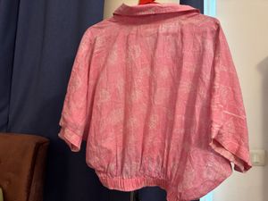 Pink Patterned Blouse
