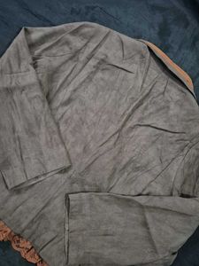 Vintage Lace Blazer|suede leather|y2k