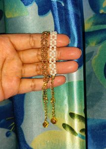 Beaded Bracelets - Gold &amp; Pearl