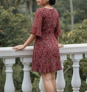 Floral Print Wrap Dress
