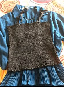 Tiered Blue Dress