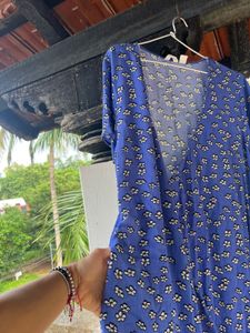 Floral Wrap Midi Dress