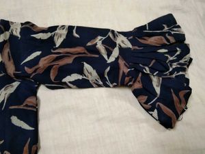 3/4 Sleeve Stylish Blue Top