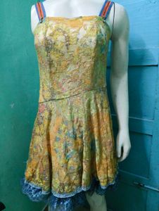 Floral Lace Mini Dress