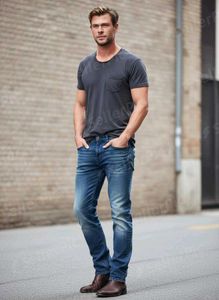Men's Blue Jeans very good quality streching