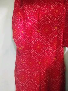 Red Printed Kurta