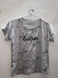 Vintage Floral Print Tshirt Top