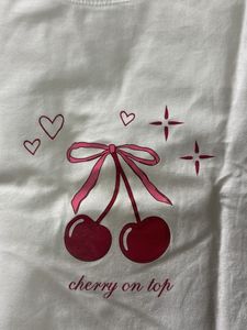 Cherry on Top White Tee