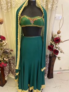 Elegant green fishcut  Lehenga Choli Set