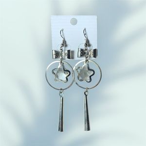 Silver Star Dangle Earrings