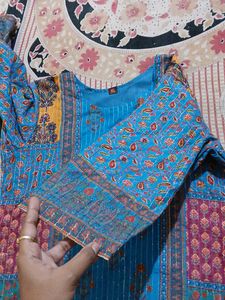Multi Color Daily Wear Suit With Pant And Dupatta