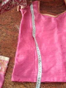 Pink  skirt with Blouse and dupatta