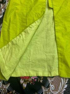 Lime Green Embellished Kurti