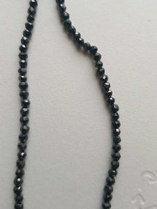 Black Crystal Cut Glass Beads