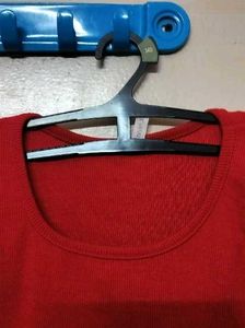 Black &amp; Red Combo Body Fitted Top For Women