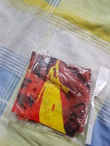 Red Patterned Scarf, face mask