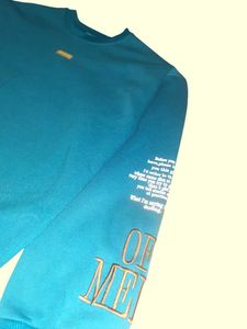 Teal Blue Graphic Sweatshirt |Casual [Xl]