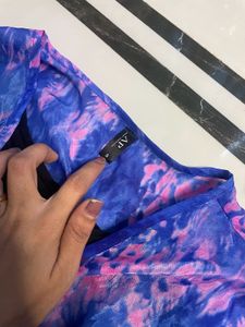 Tie-Dye Maxi Dress with Slits