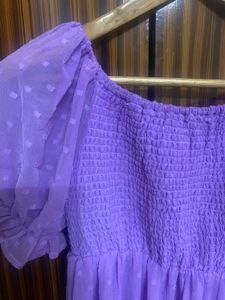 Cute Purple Polka Dot Dress
