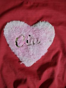 Cute Pink Heart Crop Top