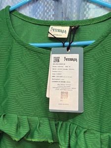 Green Ruffle Mini Dress