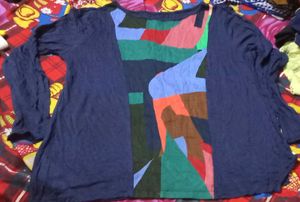 Abstract Print Top Tshirt