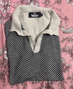 Wodhe Geometric Polo T-shirt