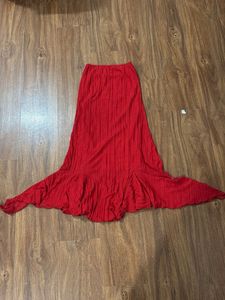 Red Ethnic Skirt / western