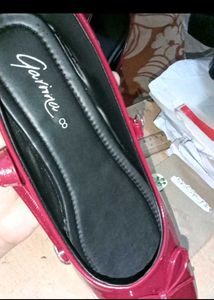 cherry red marry jane flats