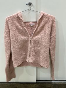 Women Baby Pink Hoodie Jacket With Tube Top